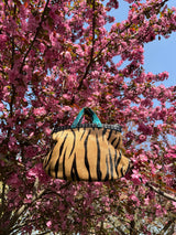 CLAUDIA FIRENZE Tiger Print Pony Hair and Leather Bag