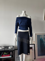 VERSACE SPORT Knit and Sequin Midi Skirt