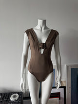 GOTTEX Taupe Open Back One-piece Swimsuit