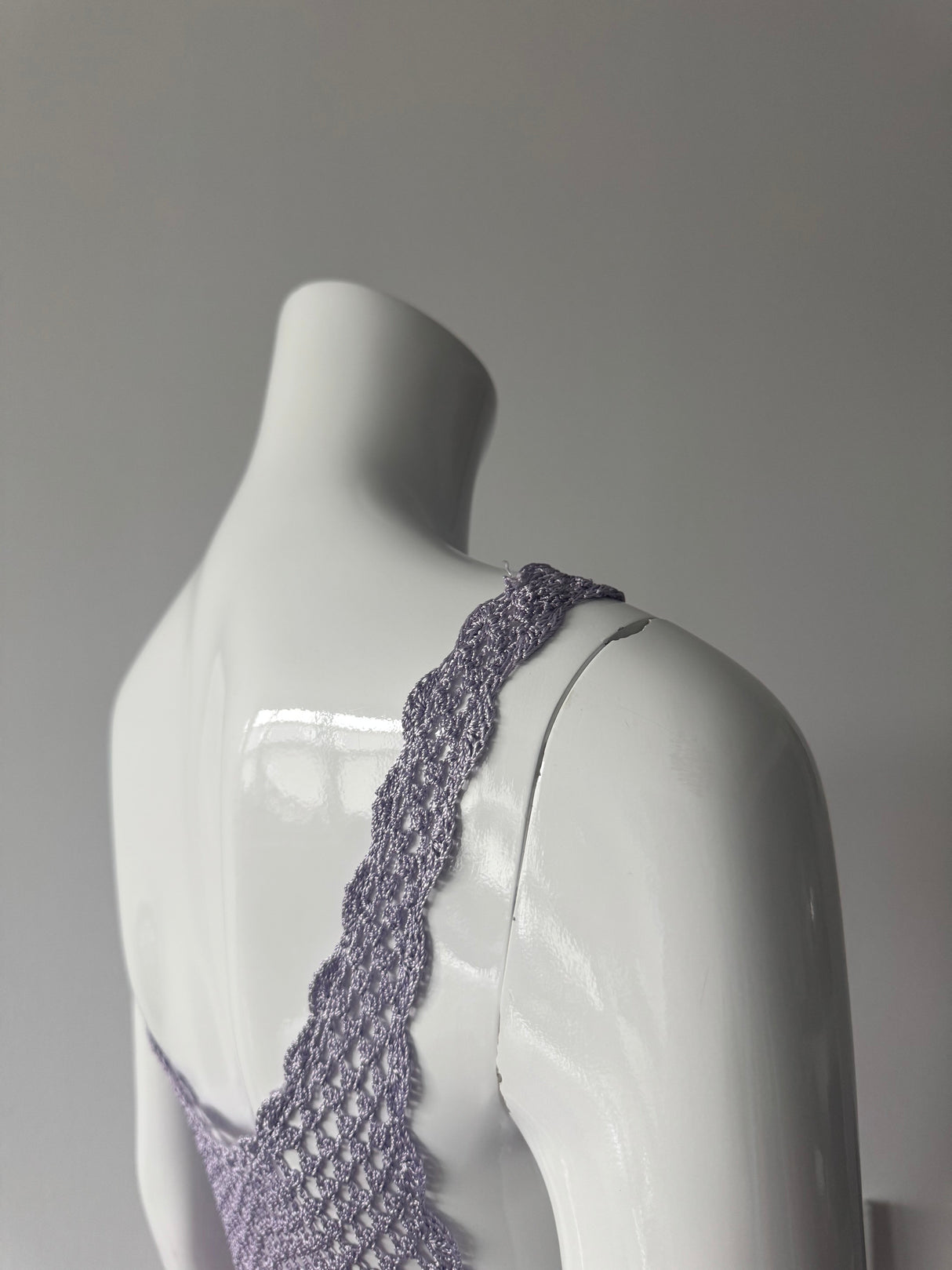 Lavender Crochet Knit Sleeveless Top