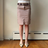 Italian Pink Cargo Midi Skirt