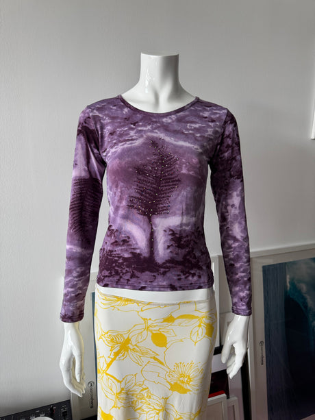 ANNA MOLINARI White and Yellow Floral Print Midi Skirt