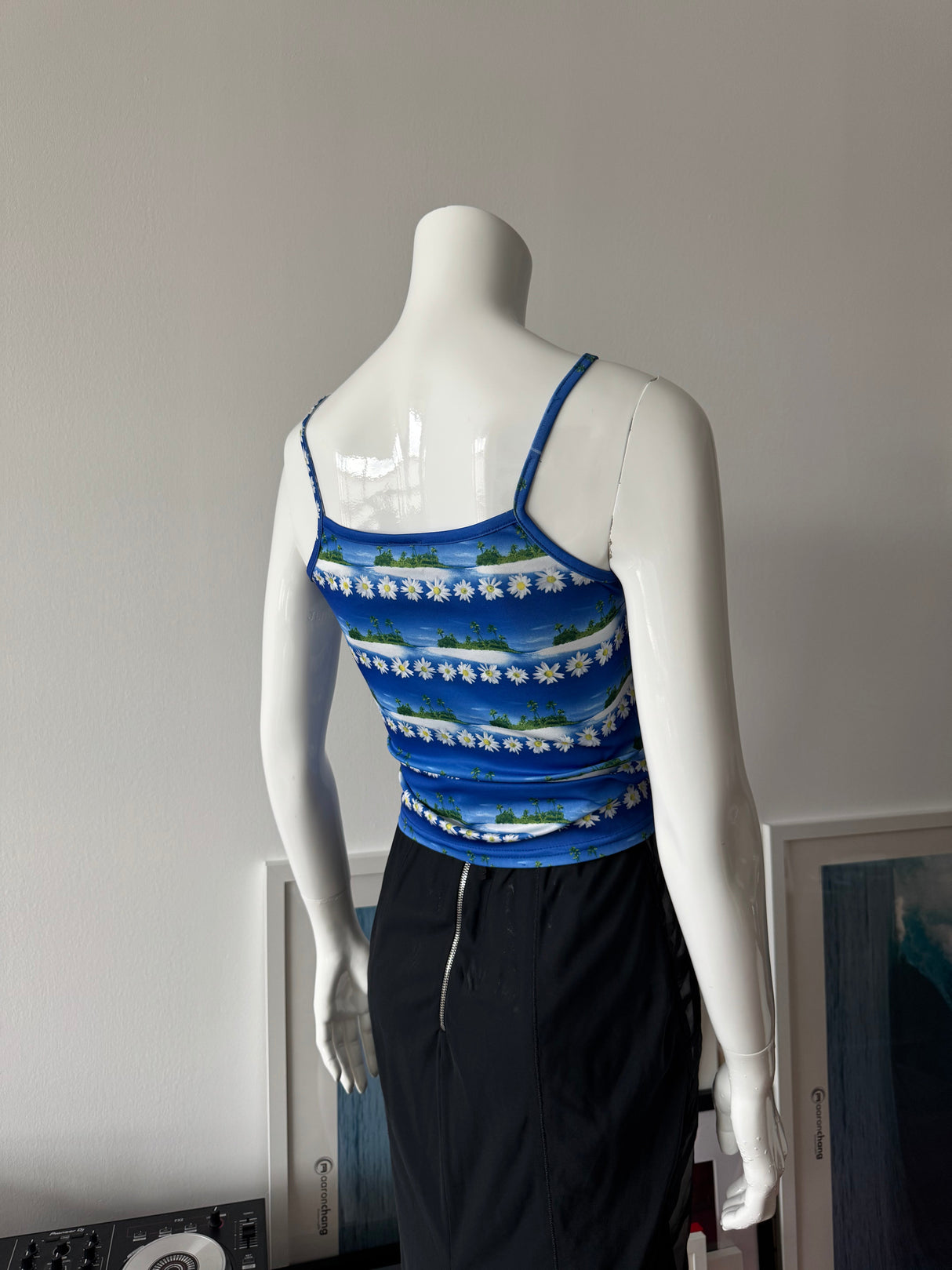 Blue Island Print Tank Top