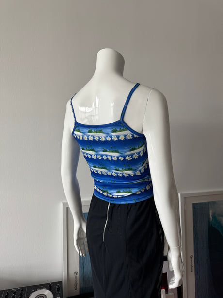 Blue Island Print Tank Top