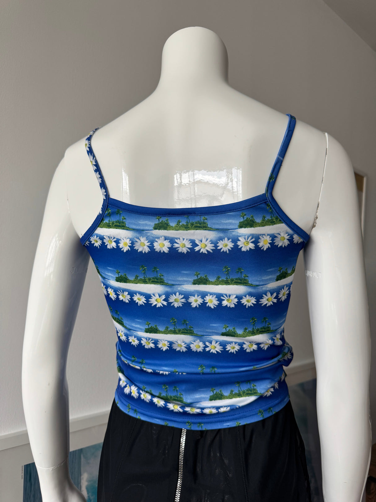 Blue Island Print Tank Top