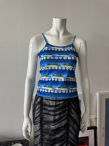 Blue Island Print Tank Top