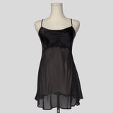 Sheer floral embroidered babydoll dress