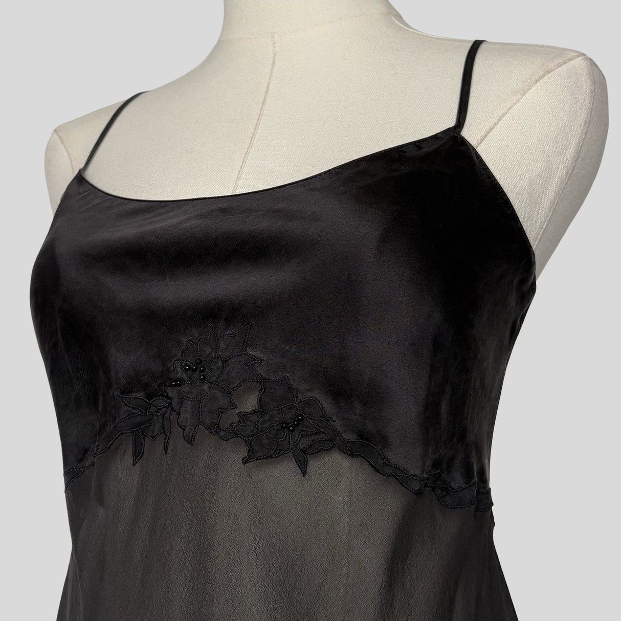 Sheer floral embroidered babydoll dress