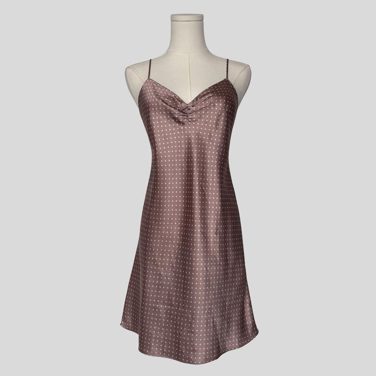 Polka dot mini slip dress