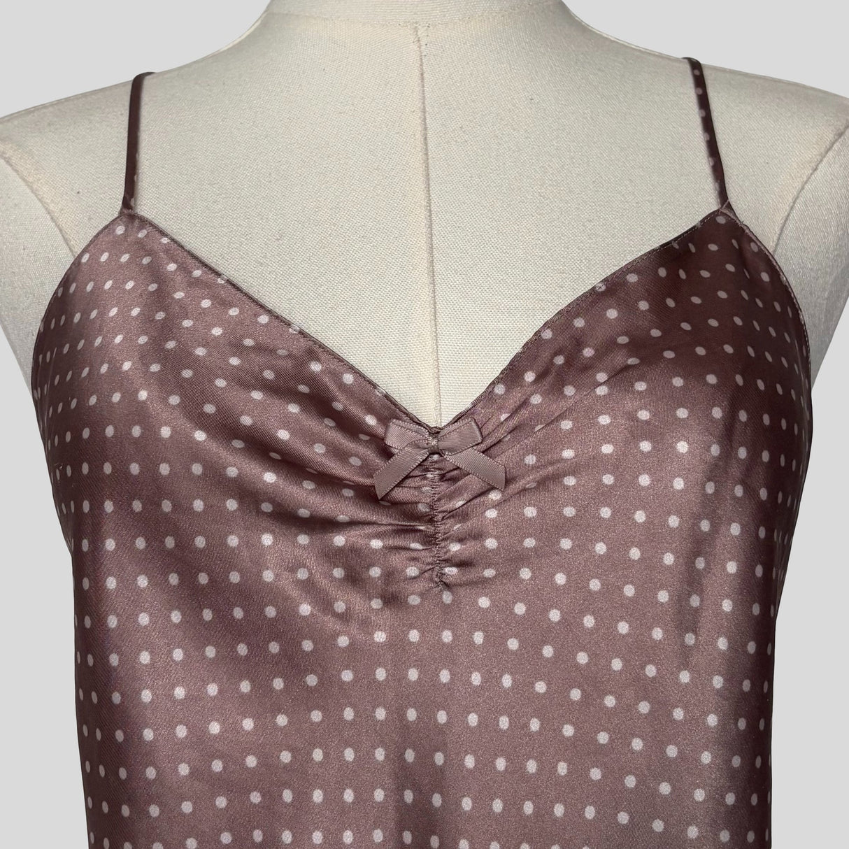 Polka dot mini slip dress