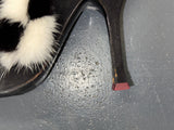 ESCADA Black Suede Knee High Boots with Fur Sz 36