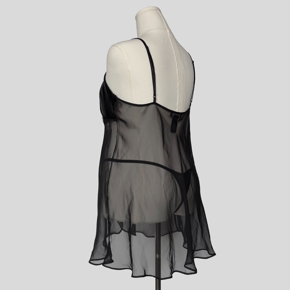 Rosette embellished babydoll dress with matching panties
