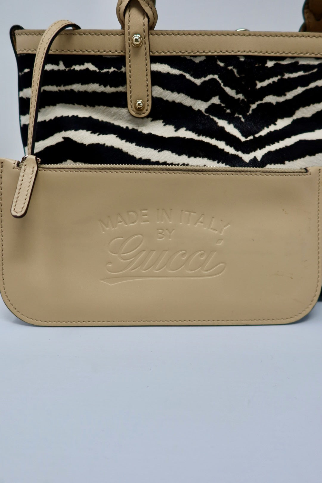 Gucci Calf Leather Tote Bag Zebra Pattern (Copy)