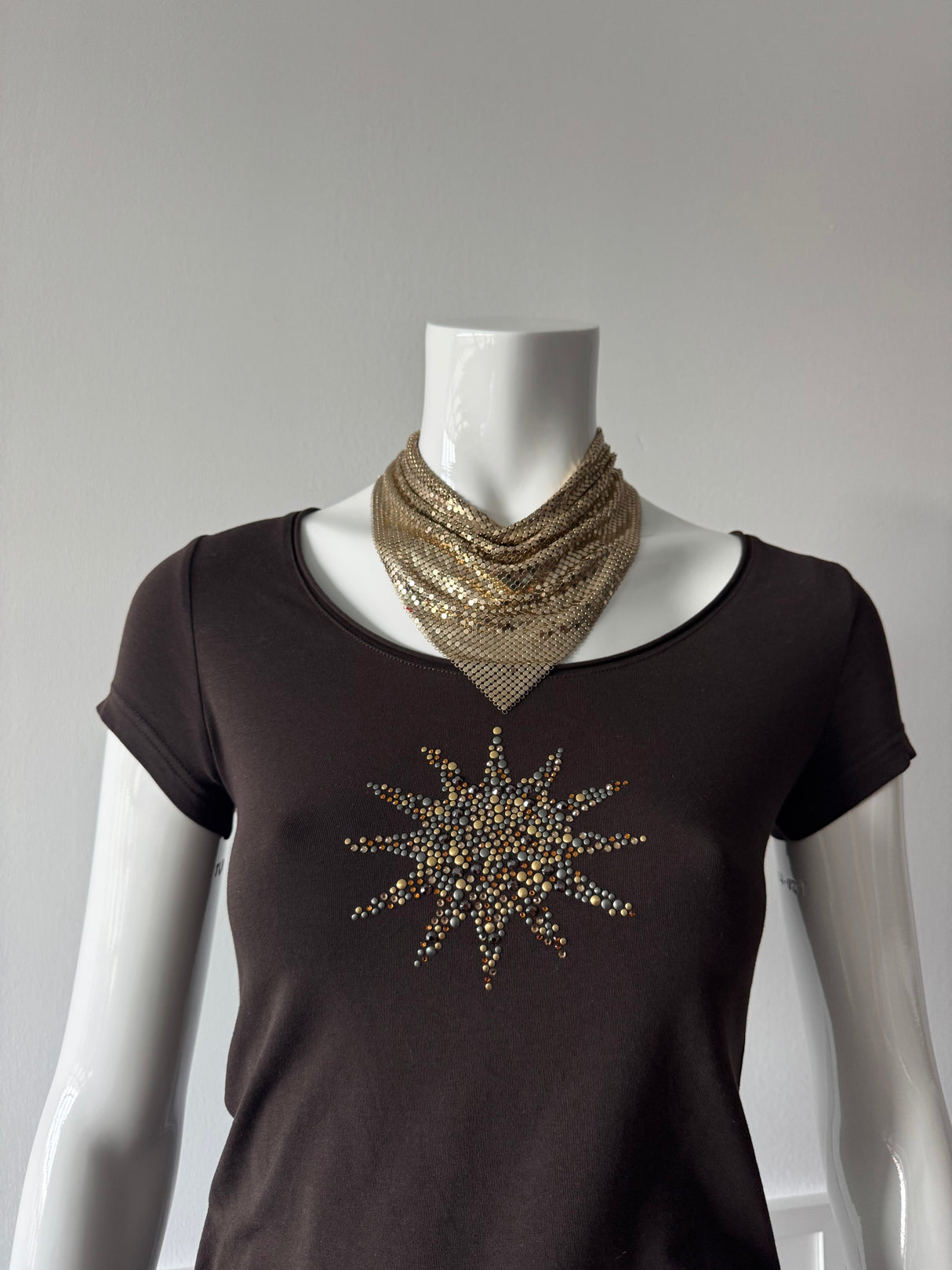 Gold Chainmail Scarf Necklace