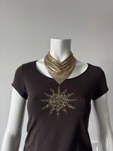 Gold Chainmail Scarf Necklace