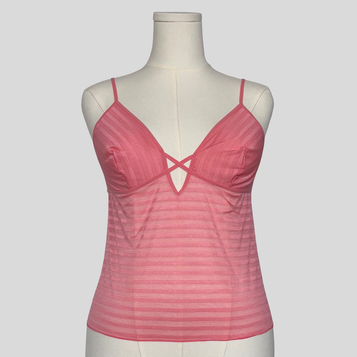 Striped sheer cami