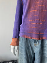 JUST CAVALLI Purple and Orange Reversible Sweatshirt