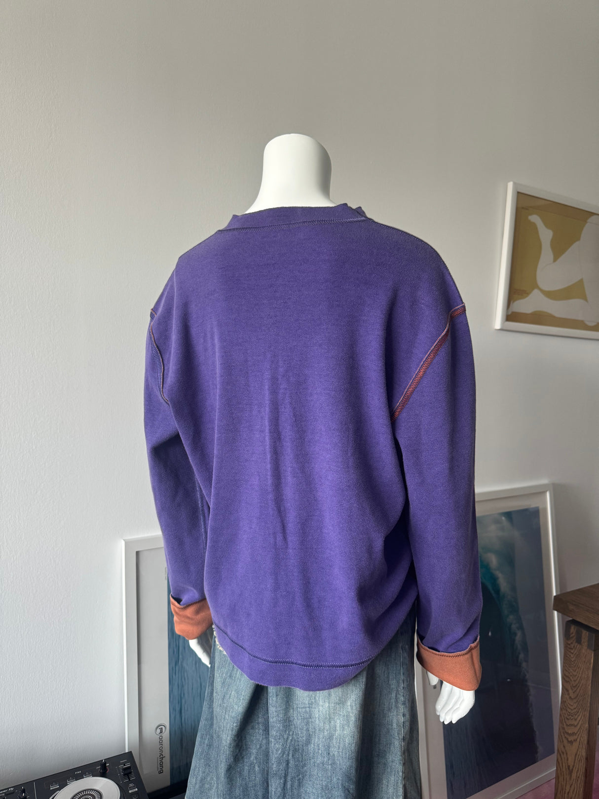 JUST CAVALLI Purple and Orange Reversible Sweatshirt