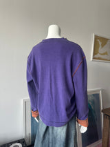 JUST CAVALLI Purple and Orange Reversible Sweatshirt