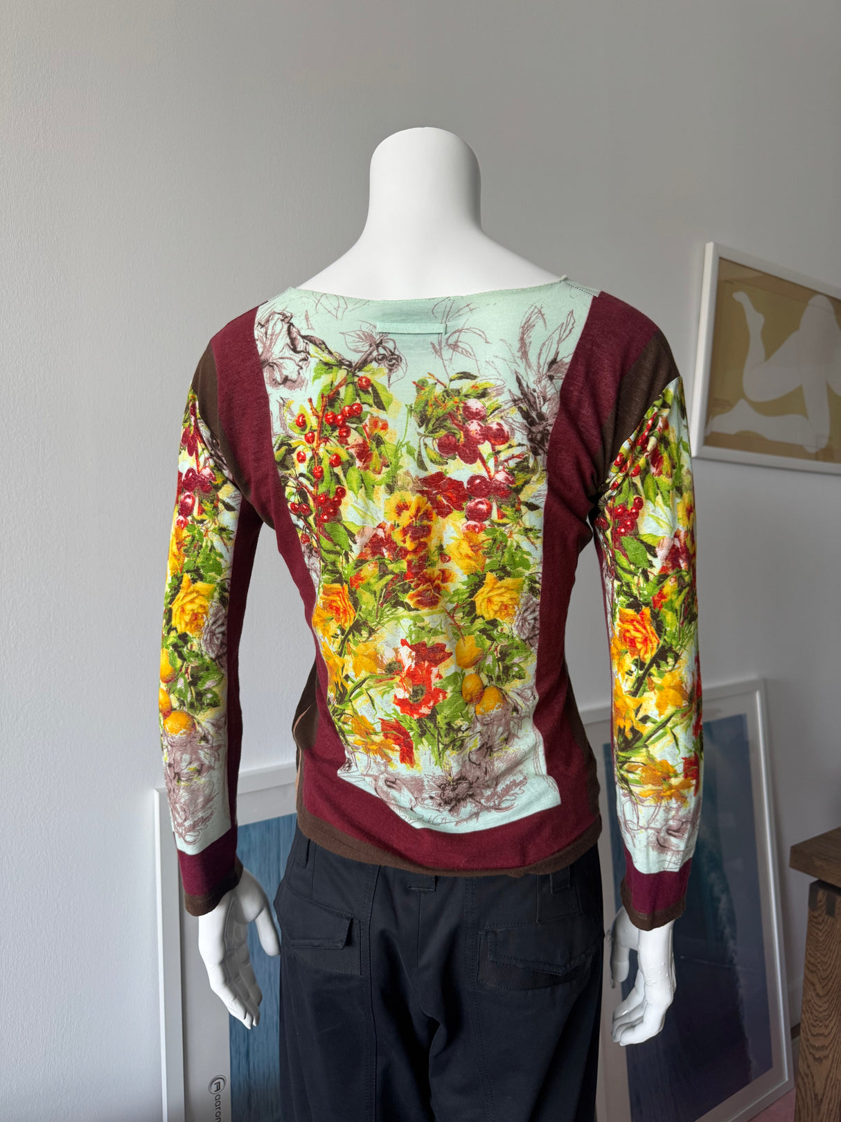 JEAN PAUL GAULTIER Fruit Print Long Sleeve Top