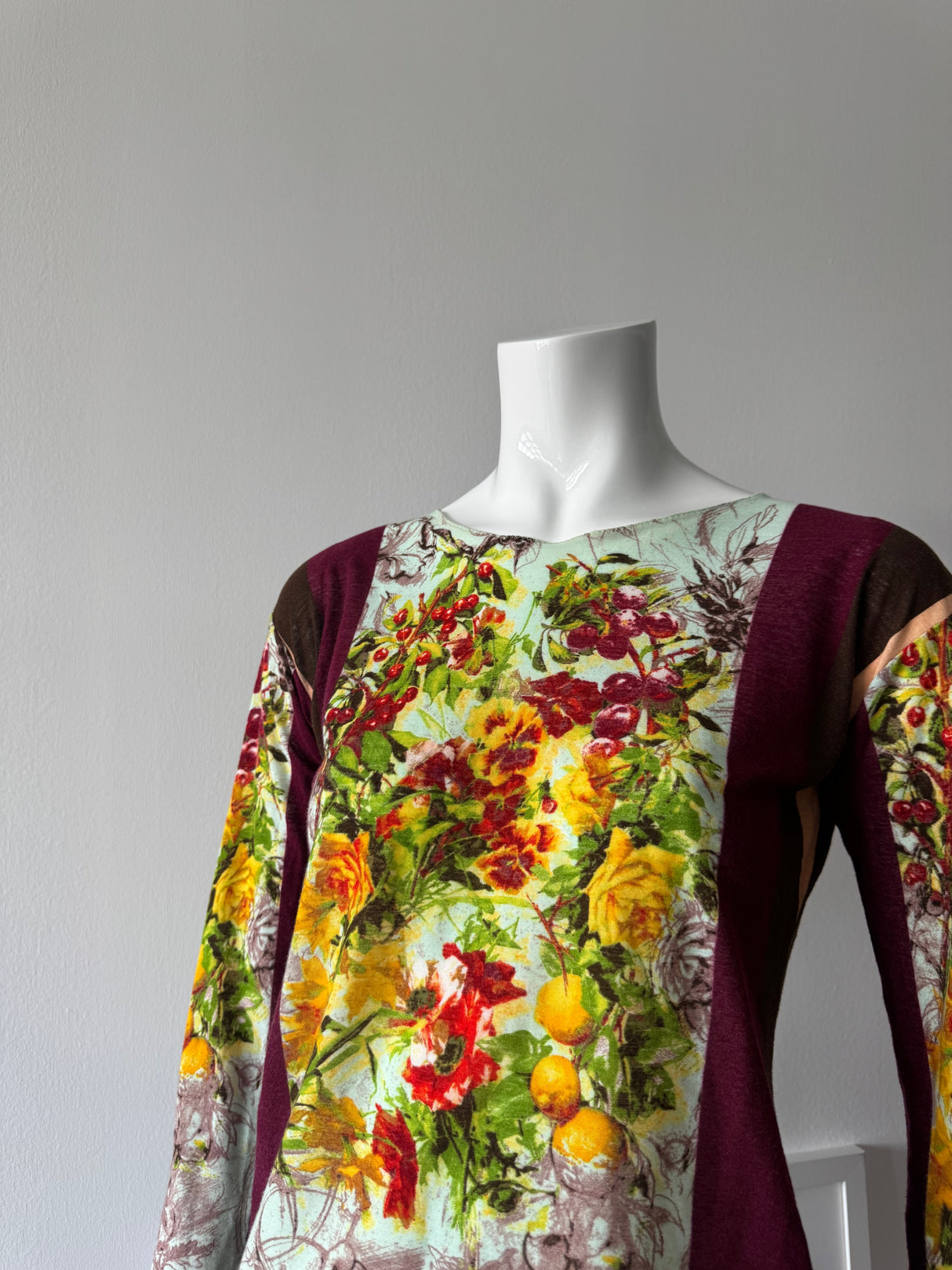 JEAN PAUL GAULTIER Fruit Print Long Sleeve Top