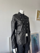 MISS ME Black Military Leather Jacket