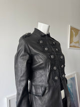 MISS ME Black Military Leather Jacket
