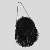 Beaded fringe purse