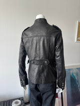 MISS ME Black Military Leather Jacket