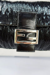 #74 Fendi Baguette Black Beaded