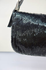 #74 Fendi Baguette Black Beaded
