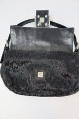 #74 Fendi Baguette Black Beaded