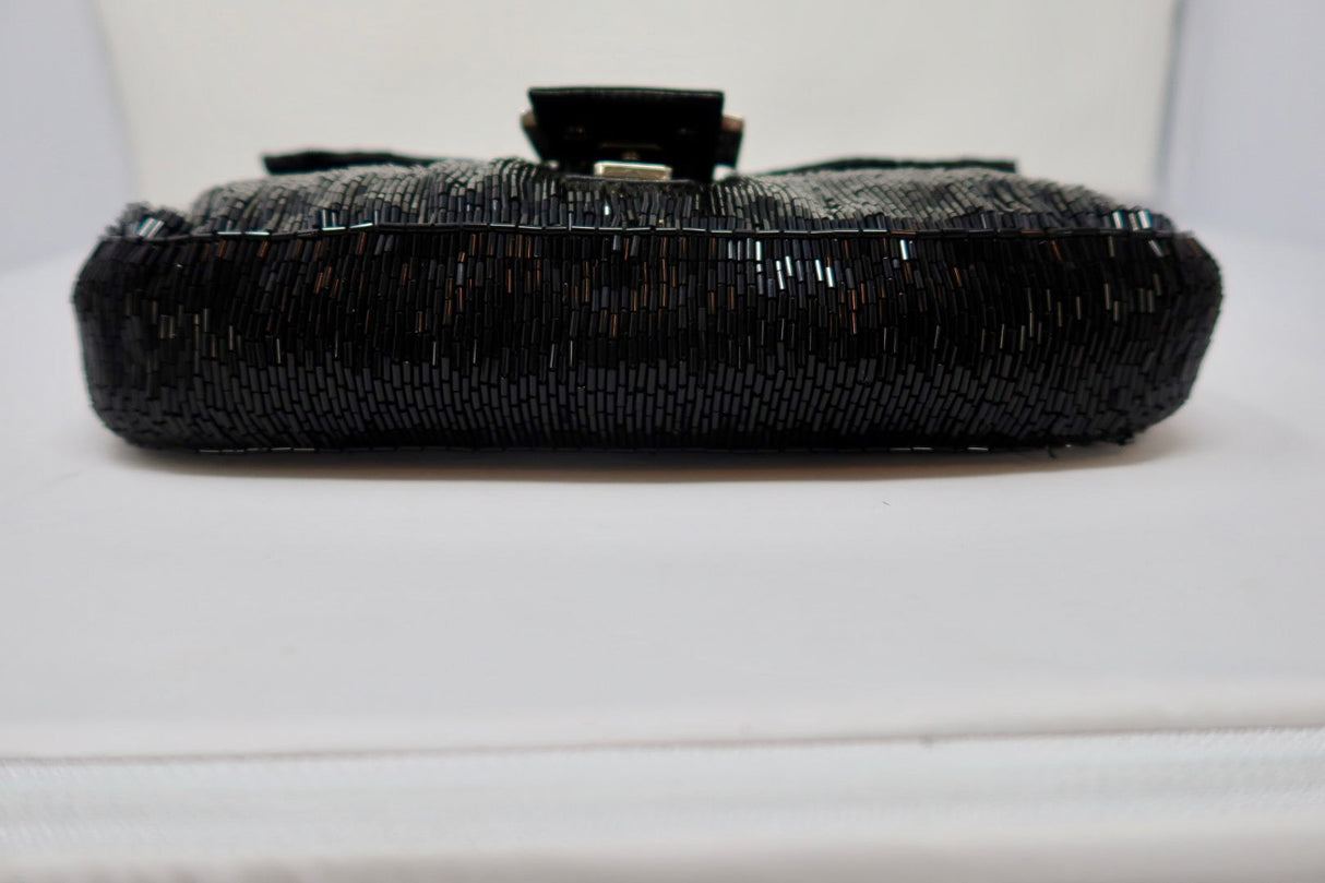 #74 Fendi Baguette Black Beaded