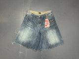 DOLCE & GABBANA Washed Denim Wide Leg Shorts
