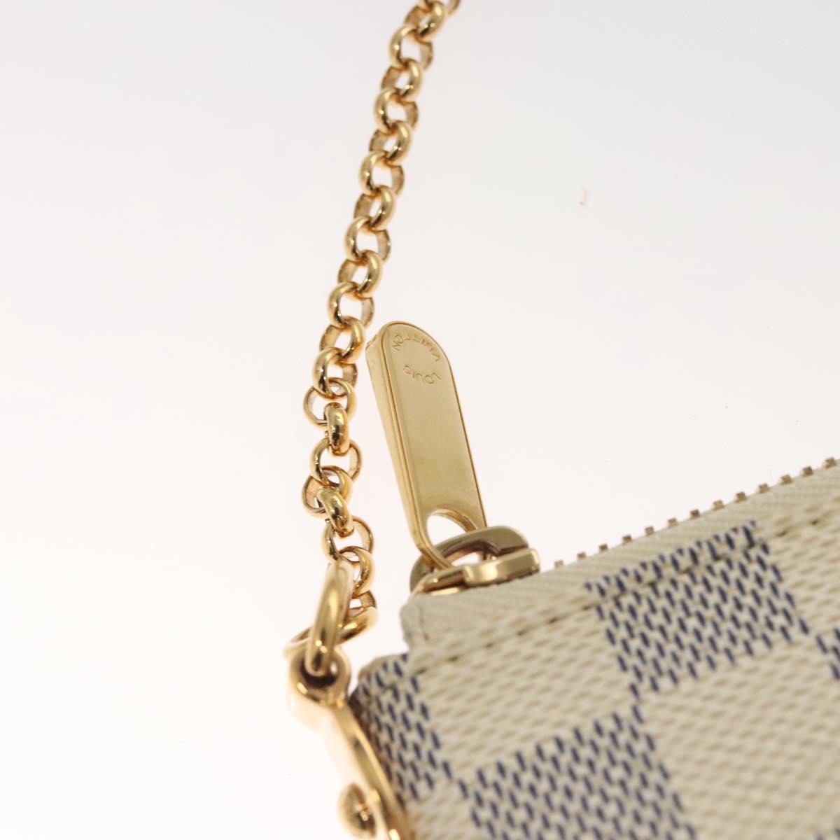 #46 Louis Vuitton Damier Azur Pochette Mira MM Accessory