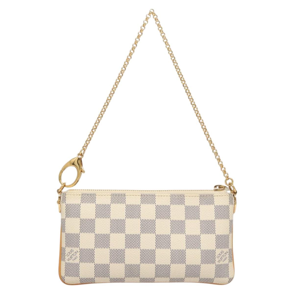 #46 Louis Vuitton Damier Azur Pochette Mira MM Accessory