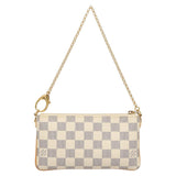 #46 Louis Vuitton Damier Azur Pochette Mira MM Accessory