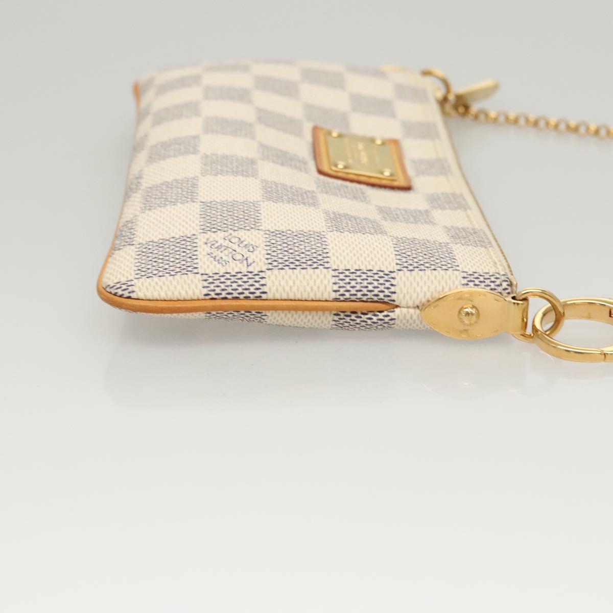 #46 Louis Vuitton Damier Azur Pochette Mira MM Accessory