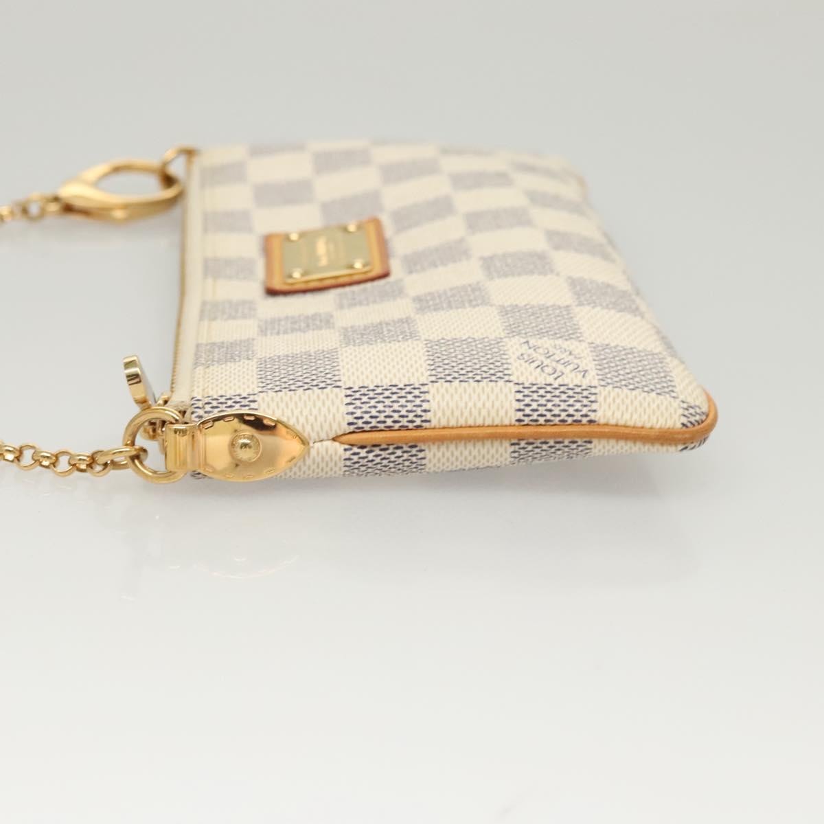 #46 Louis Vuitton Damier Azur Pochette Mira MM Accessory