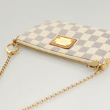 #46 Louis Vuitton Damier Azur Pochette Mira MM Accessory