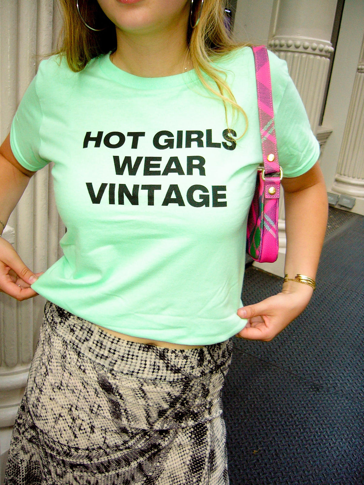 "Hot Girls Wear Vintage" Baby Tee
