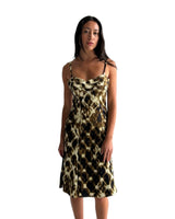 2000s Roberto Cavalli Animal Print Midi Dress