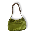 Prada vintage y2k 2000s authentic chain shoulder bag chartreuse green nylon gold hardware