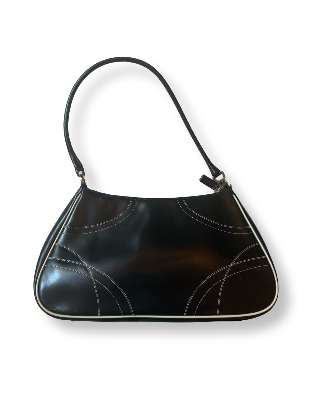 Prada Vintage y2k Drive Shoulder Bag Black  authentic 2000 black & white sporty 