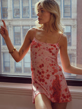 Fairy lace trim slip dress in cherry blossom floral
