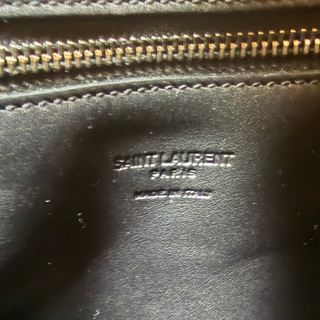 Saint Laurent Panier Raffia Bucket Tote Black