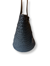 Saint Laurent Panier Raffia Bucket Tote Black