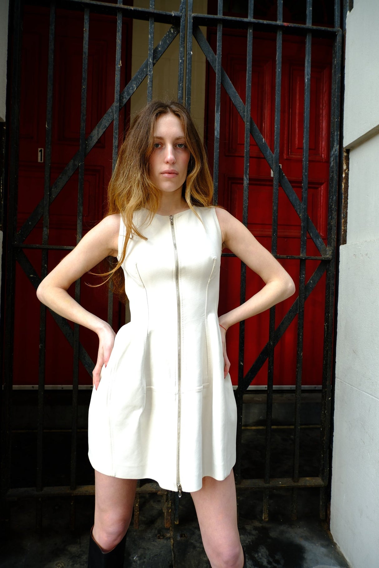 Alaia S/S 1990 Cream Tulip Dress