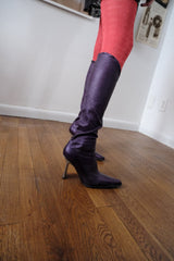 Plein Sud Metallic Leather Boots