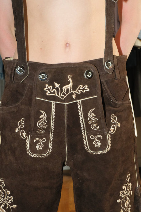 Vintage Suede Overalls